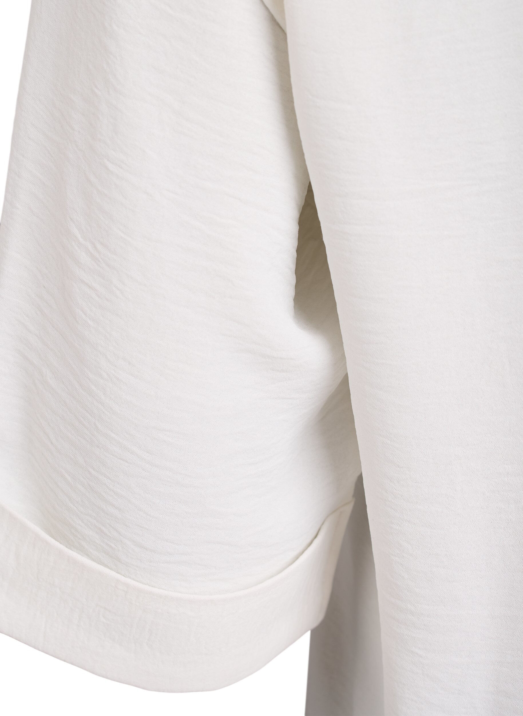 ZizziKoszula z kieszeniami na piersi i rekawami 3/4, Biały, Packshot image number 3