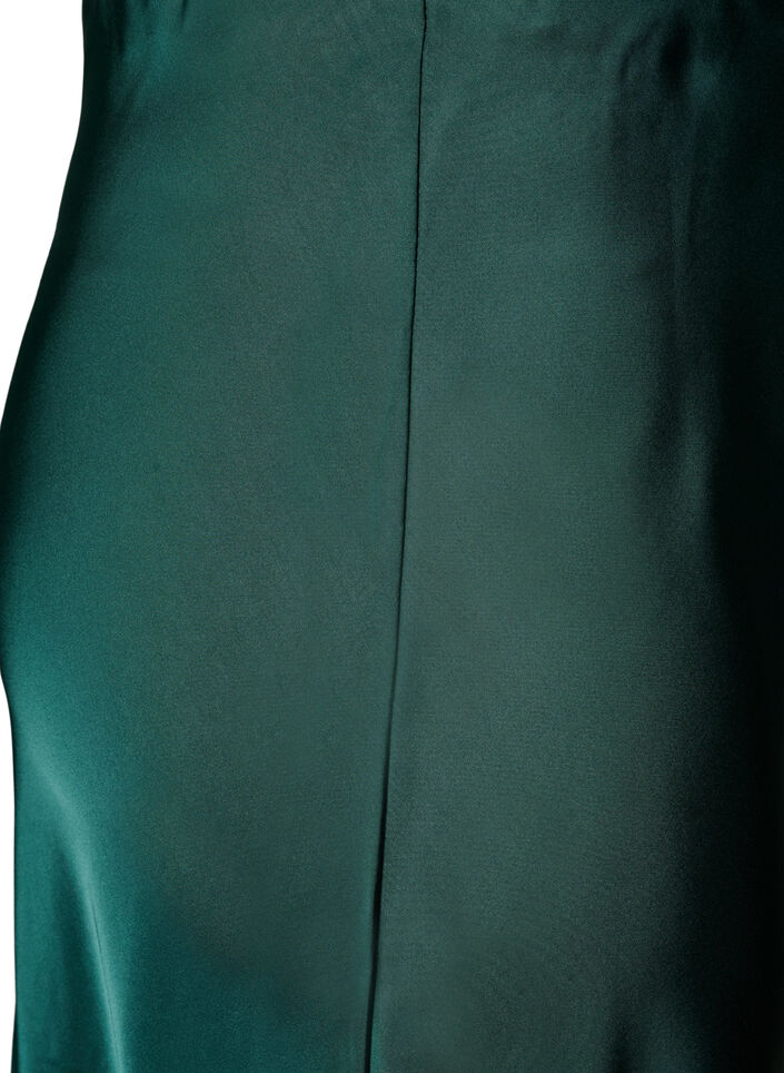 Satynowa sp&oacute;dnica midi, Zielony, Packshot image number 3