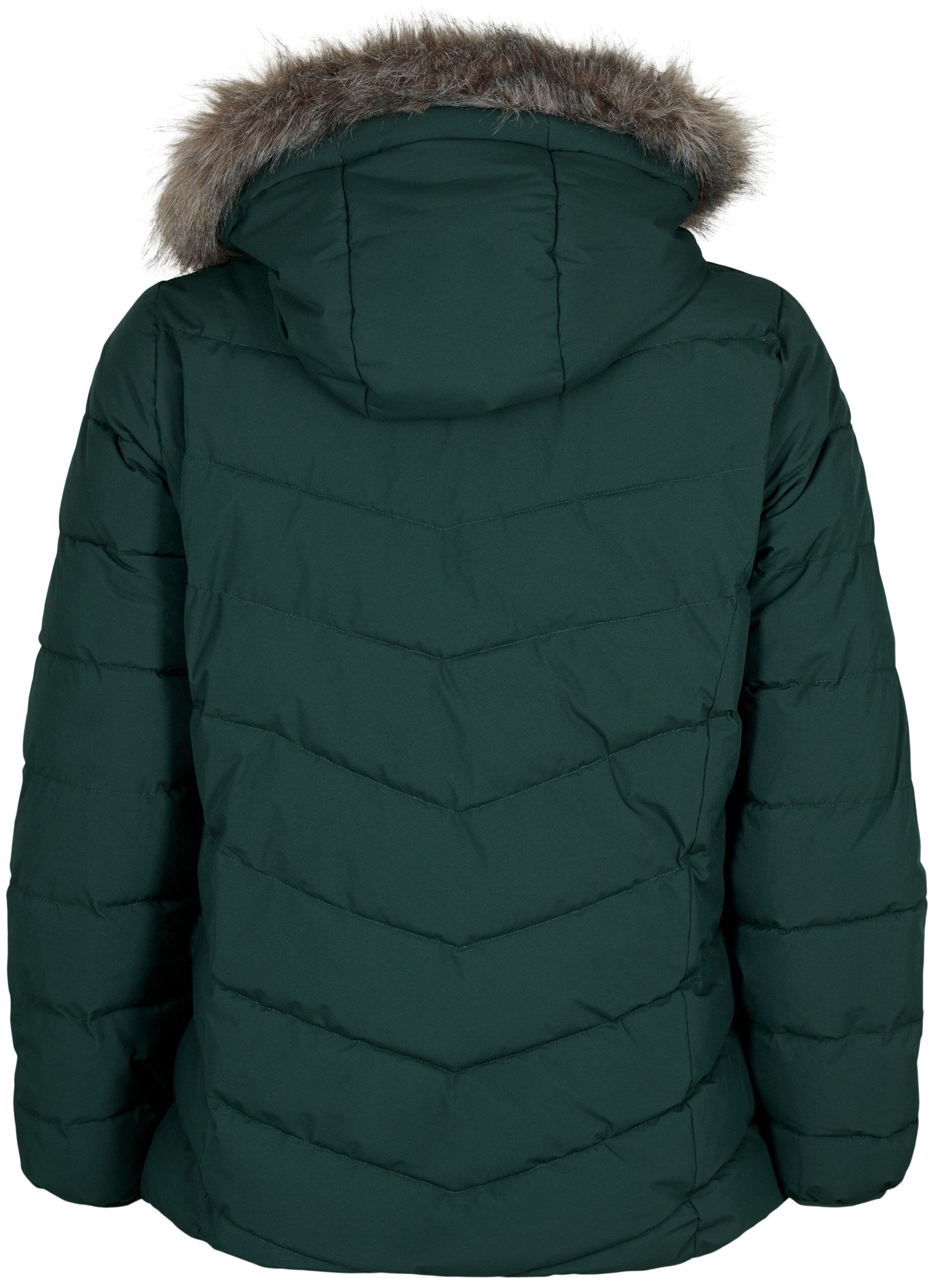 ZizziKr&oacute;tka kurtka puchowa z kapturem, Zielony, Packshot image number 1
