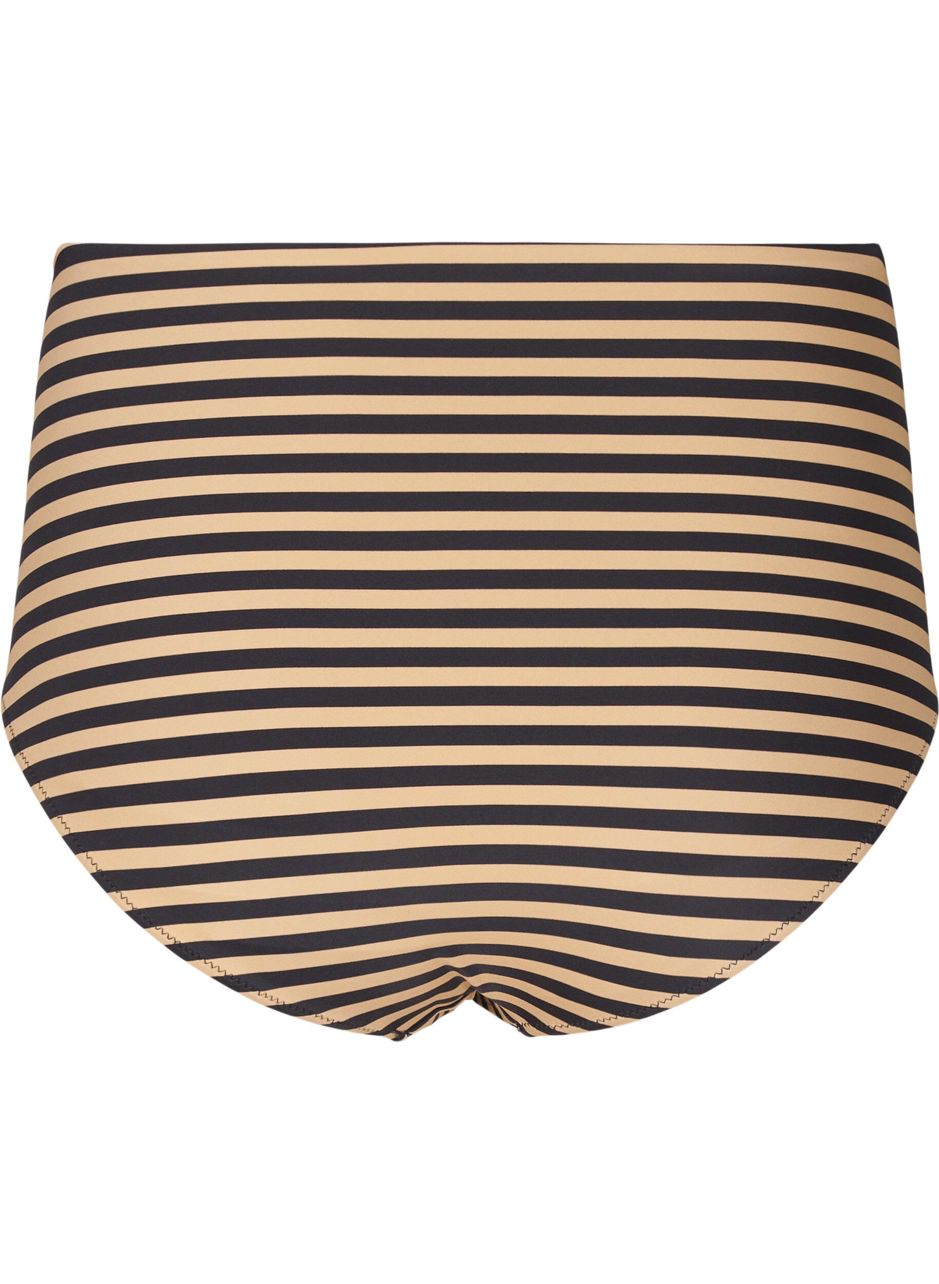 ZizziPasiaste doly bikini z wysokim stanem, Brązowy, Packshot image number 1