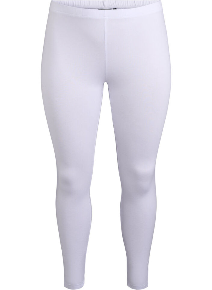 Legginsy basic z wiskozy, Biały, Packshot image number 0