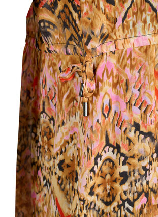 Krótka sukienka z dekoltem w szpic i nadrukiem, Colorful Ethnic, Packshot image number 3