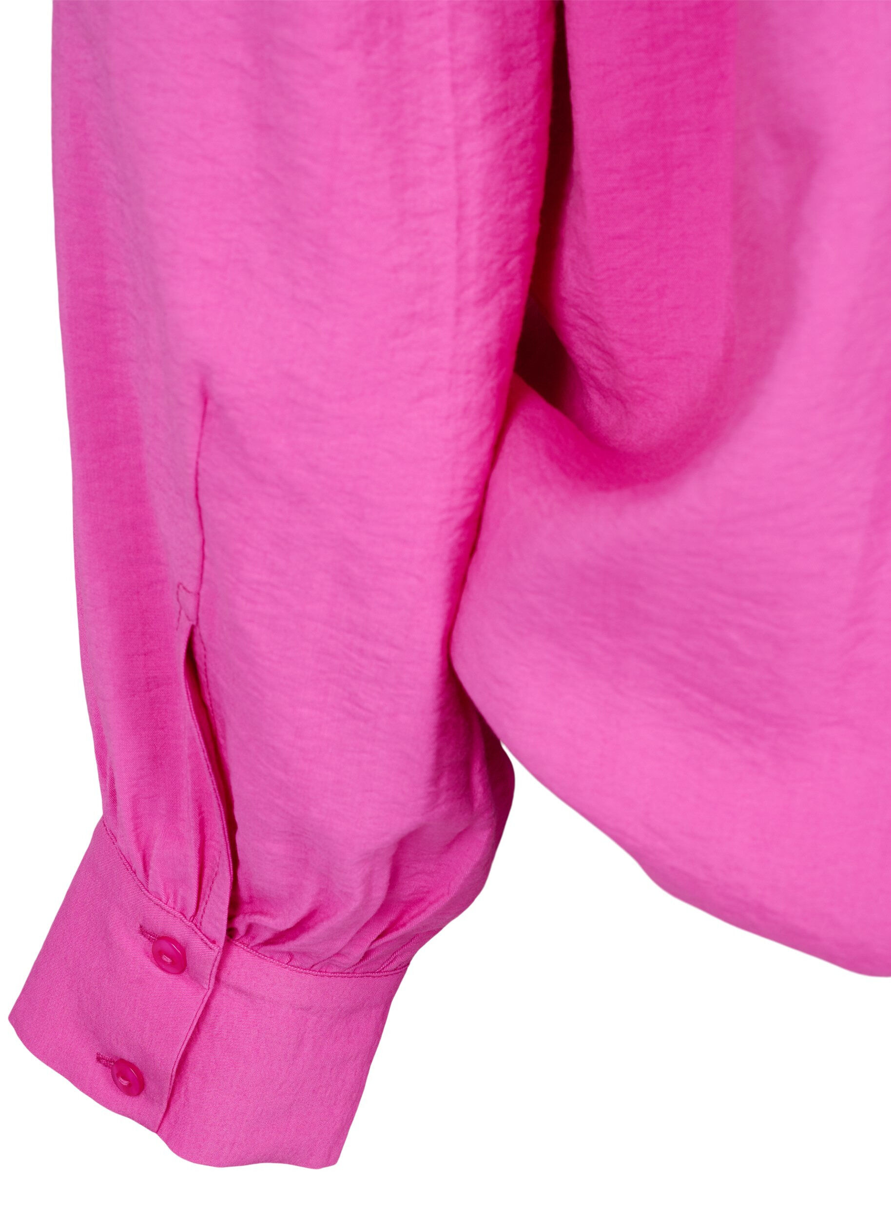Zizzi 	 Viscose blouse with v-neck, Raspberry Rose, Packshot image number 3