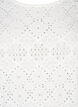 Bluzka z krótkim rekawem i koronkowym wzorem, Bright White, Packshot image number 2