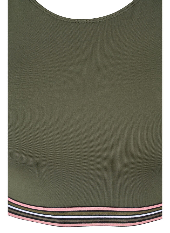 Biustonosz miekki z regulowanymi ramiaczkami, Zielony, Packshot image number 2