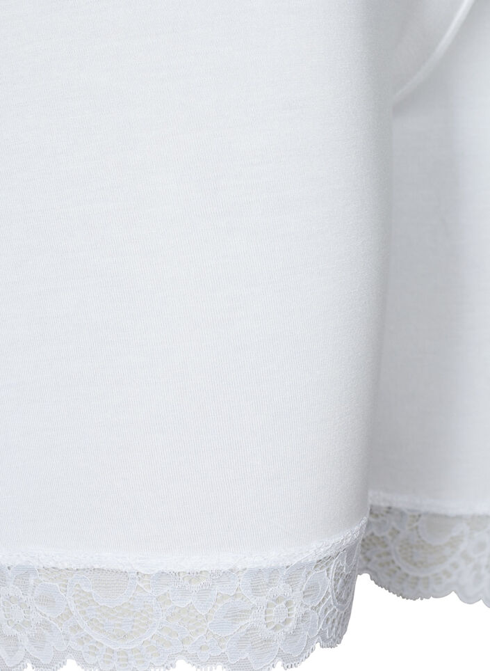 Szorty rowerowe z koronkowym wykonczeniem, Biały, Packshot image number 3