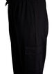 Spodnie cargo z miekkiego materialu dresowego, Black, Packshot image number 3