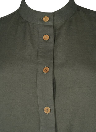 Koszula z lnianej mieszanki z kieszeniami, Thyme, Packshot image number 2