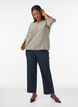 Bluzka z wiskozy w krate z 3/4-sleeves, Zielony, Model image number 1