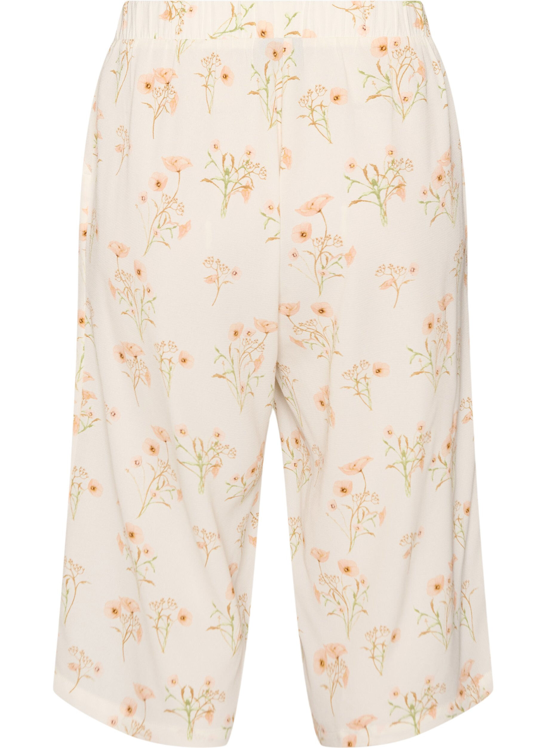ZizziSpodnie culotte z nadrukiem, Biały, Packshot image number 1