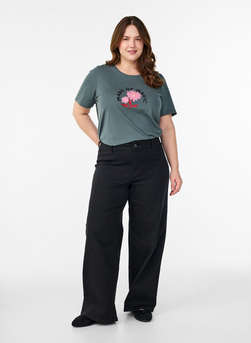 Koszulka z nadrukiem, Zielony, Model image number 1