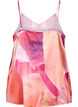 Patterned night top, Orange Pink AOP, Packshot image number 1