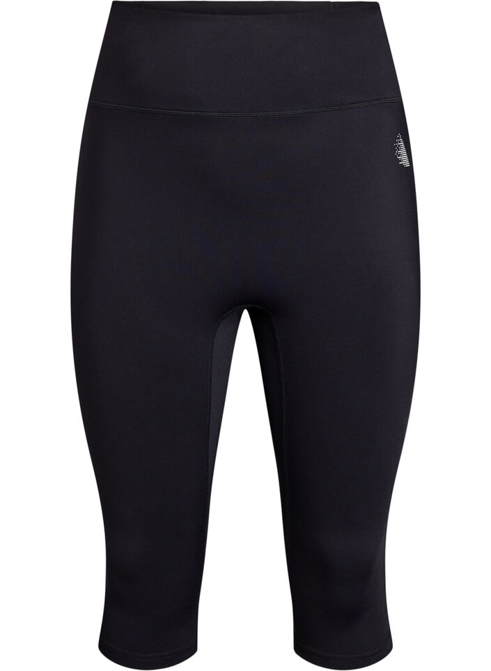 CORE, odporne na przysiady legginsy sportowe 3/4 z kieszenia, Czarne, Packshot image number 0