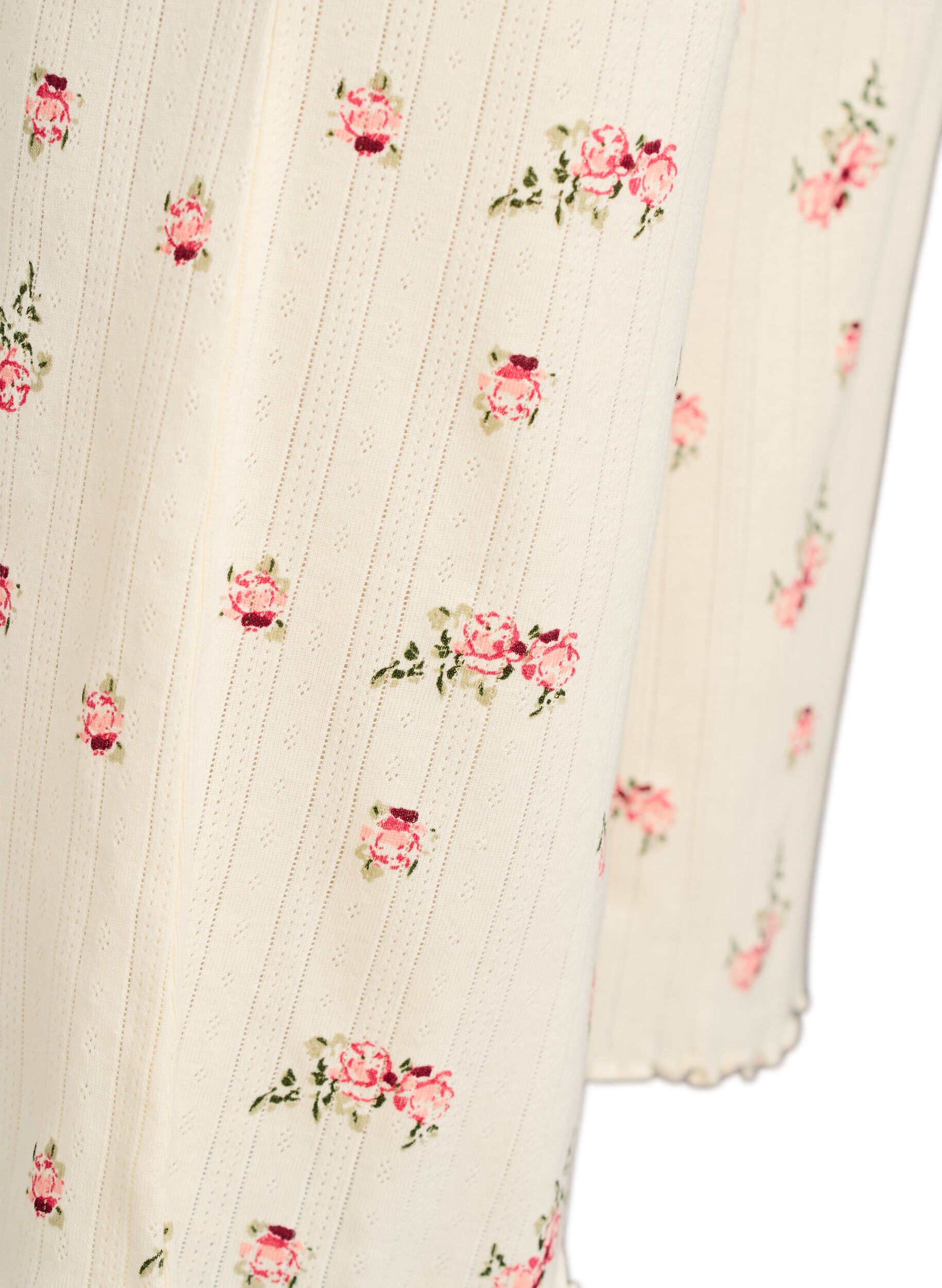 Zizzi Bawelna organiczna d&oacute;l pizamy ze wzorem teksturowanym, Biały, Packshot image number 2