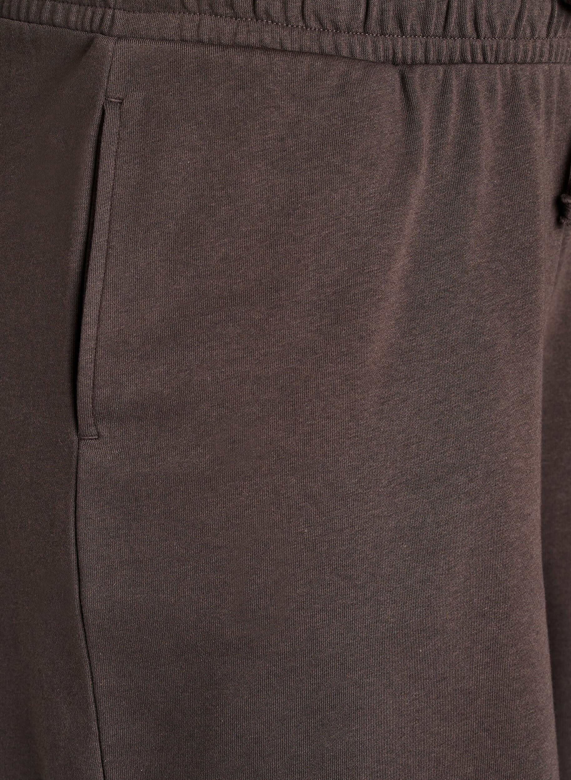 Zizzi Spodenki dresowe na wysoka talie z kieszeniami, Brązowy, Packshot image number 2