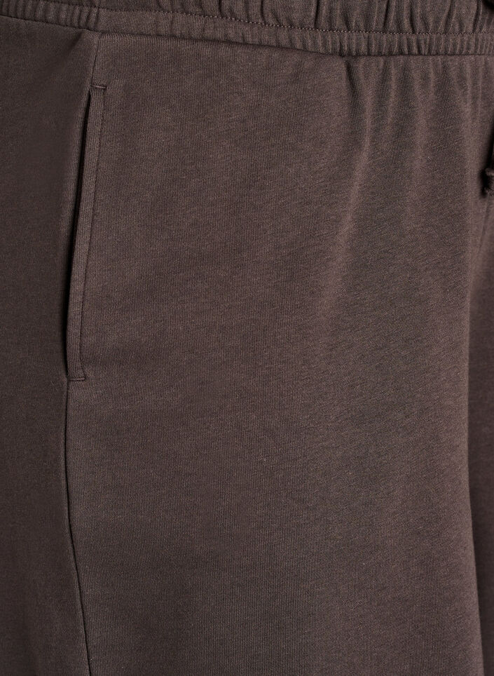 Spodenki dresowe na wysoka talie z kieszeniami, Brązowy, Packshot image number 2