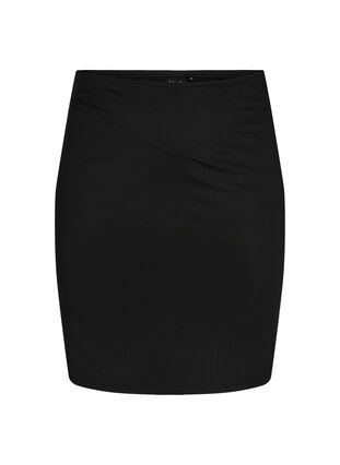 Dopasowana spódnica z suwakiem z boku, Black, Packshot image number 0
