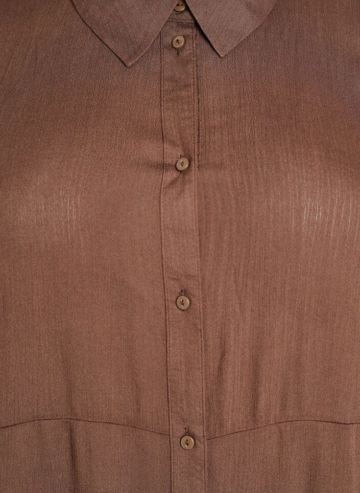 Midi koszulowa sukienka z kr&oacute;tkimi rekawami, Zielony, Packshot image number 2