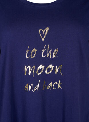 Koszula nocna z krótkim rekawem, wykonana z bawelny organicznej, Rhodonite To The Moo, Packshot image number 2
