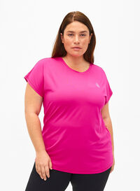 Koszulka treningowa z krótkim rekawem, Neon Pink Glo, Model