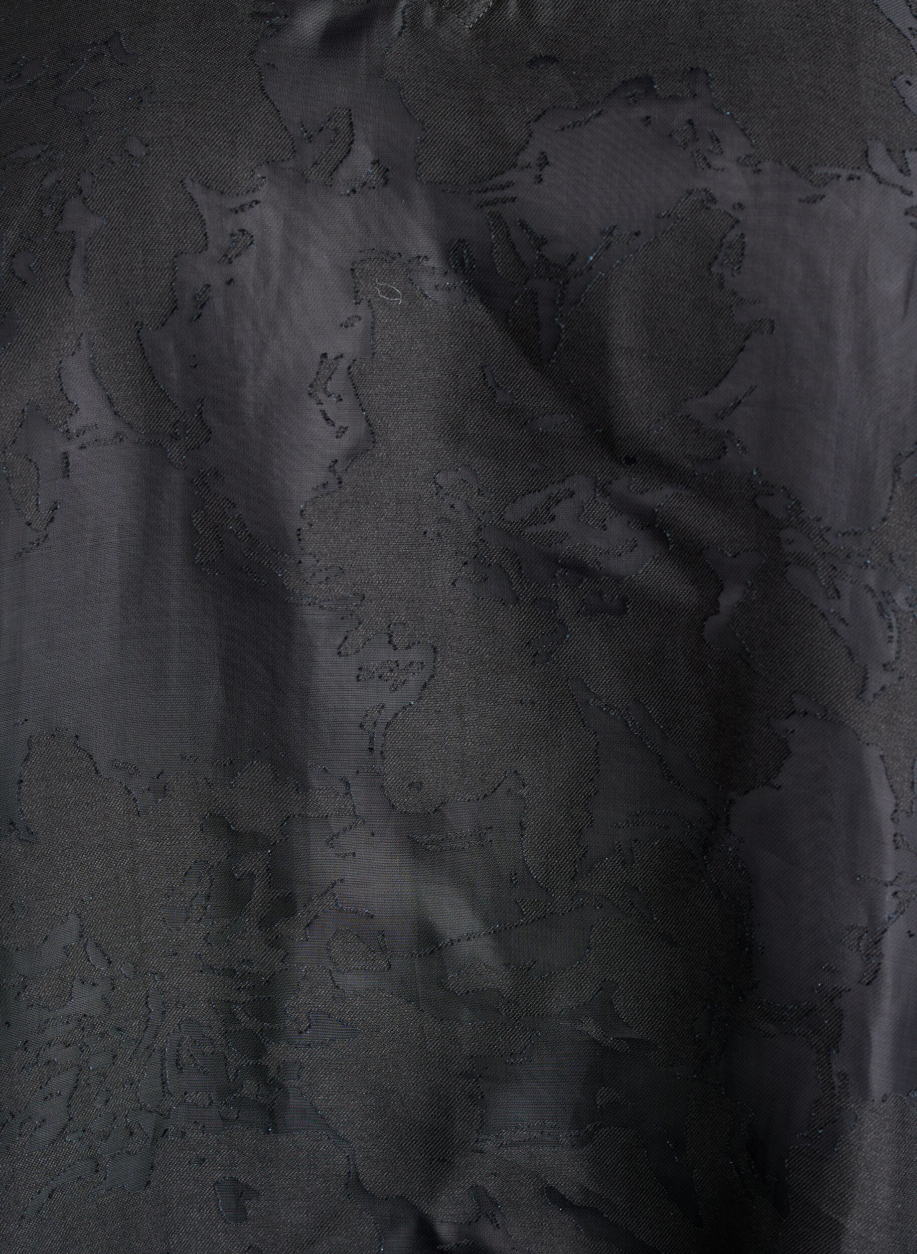 Zizzi Bluzka imprezowa w stylu organza z wzorem w tym samym kolorze, Czarne, Packshot image number 2