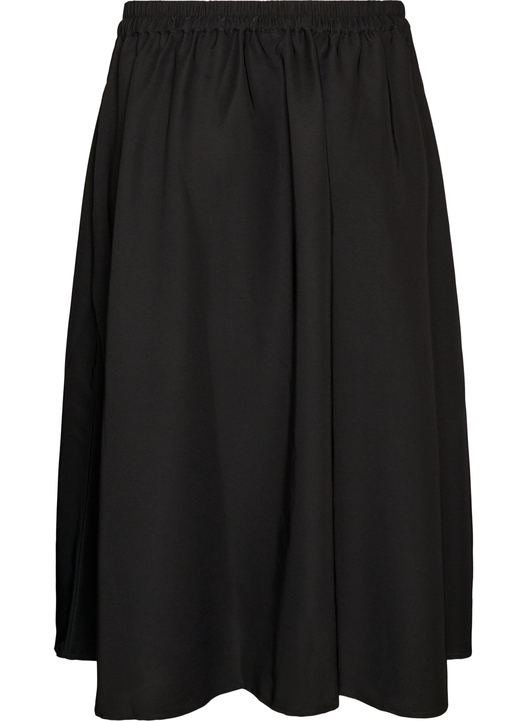 ZizziTrapezowa sp&oacute;dnica maxi z kieszeniami, Czarne, Packshot image number 1