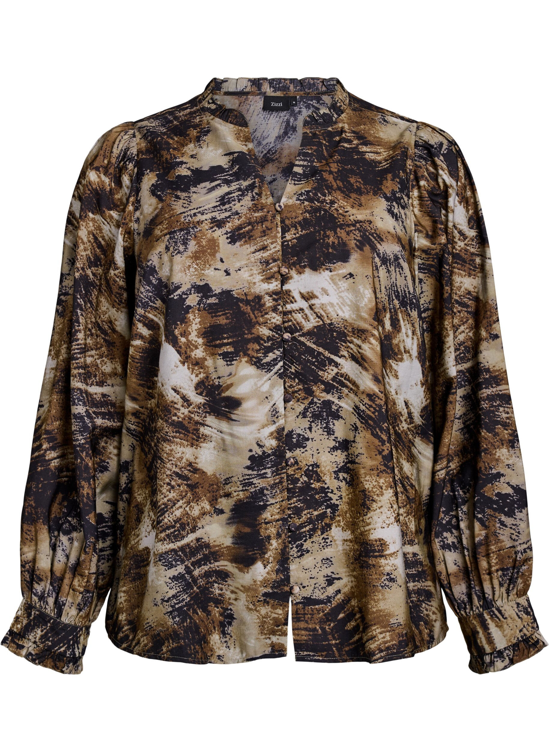 Bluzka z nadrukiem i guzikami