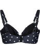 G&oacute;ra od bikini z fiszbinami i wzorem, Czarne, Packshot image number 1