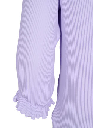 Plisowany top z rekawami 3/4, Lavender, Packshot image number 3