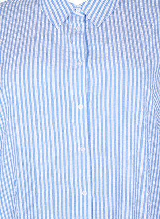 Dluga bawelniana koszula w paski, Light Blue Stripe, Packshot image number 2