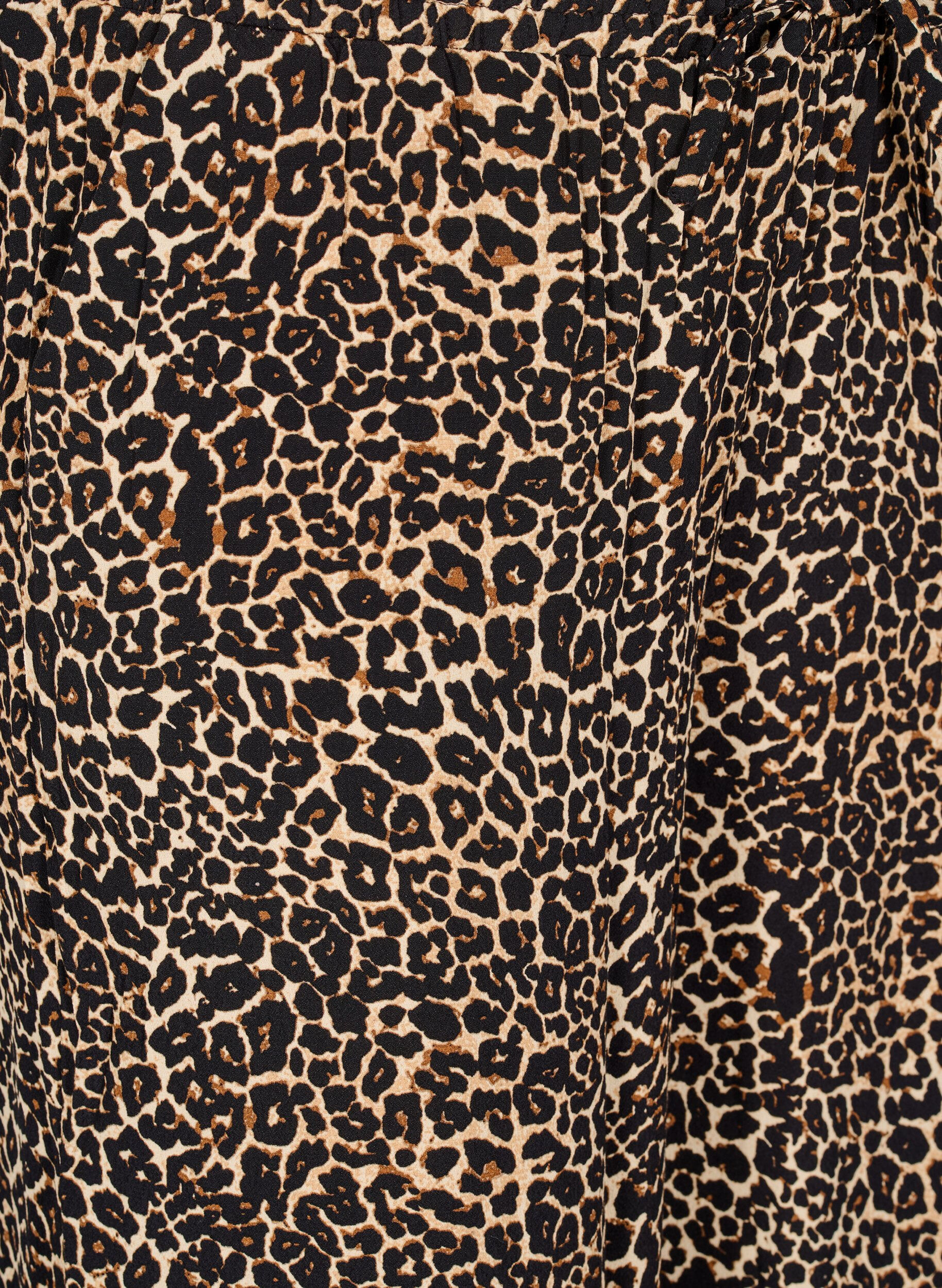 Zizzi Luzne wiskozowe spodnie z kieszeniami, Brązowy, Packshot image number 2