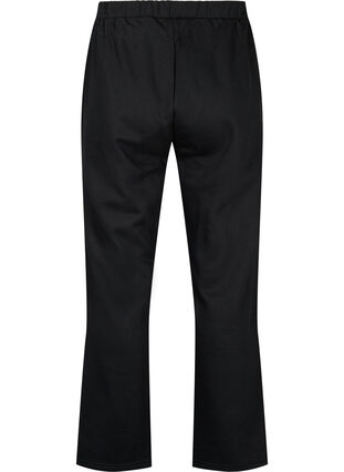 Luzne bawelniane spodnie z kieszeniami, Black, Packshot image number 1