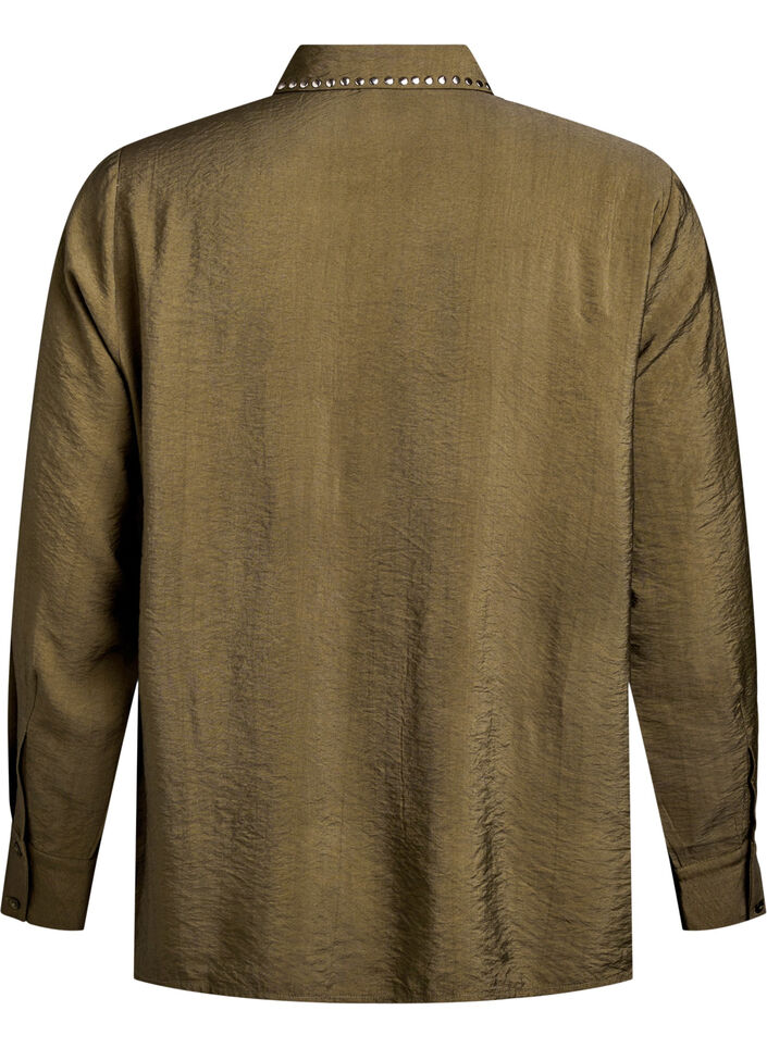 Koszula z cwiekami, Zielony, Packshot