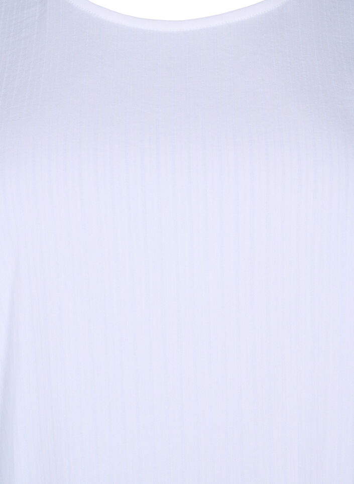 Bluzka z wiskozy z krótkim rekawem i wiazaniem, Bright White, Packshot image number 2