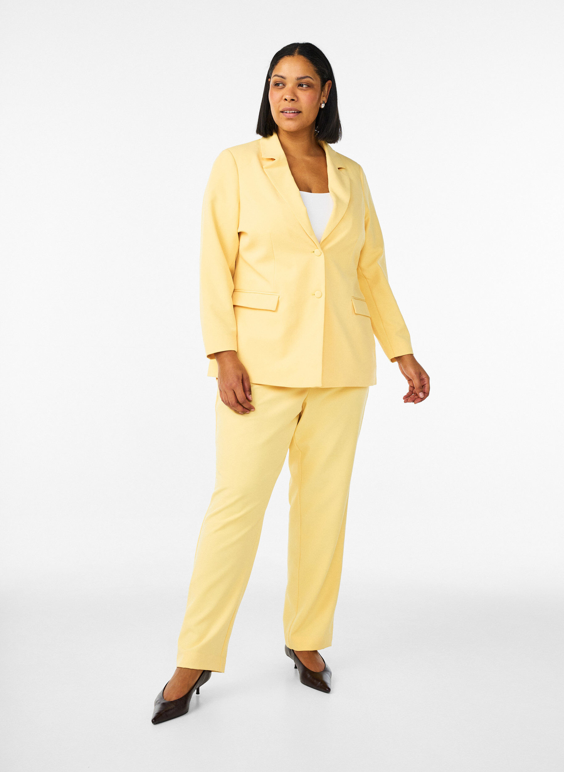 ZizziKlasyczny blezer zapinany na guziki, Ż&oacute;łty, Model image number 1