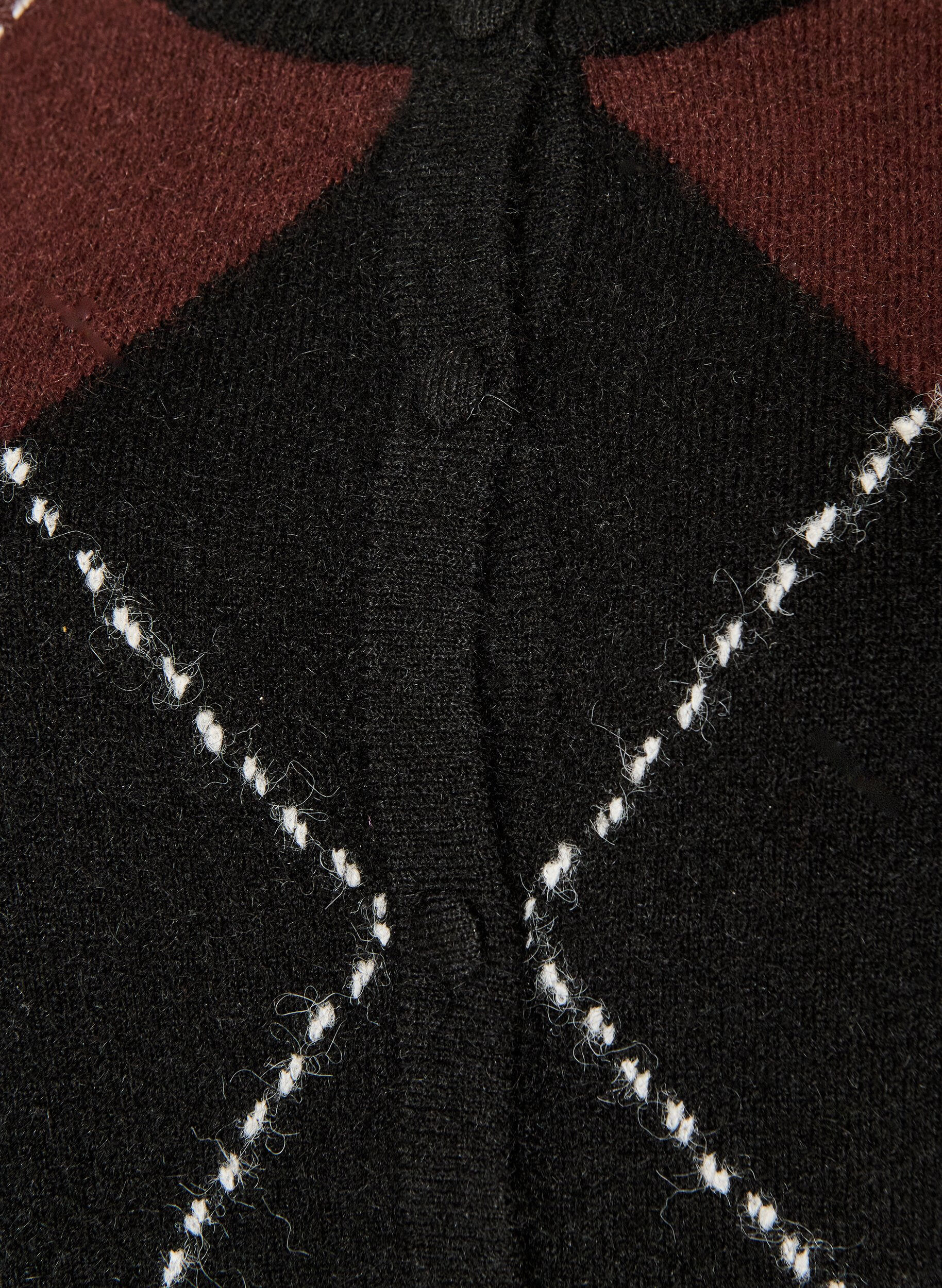 ZizziKardigan w krate argyle, Czarne, Packshot image number 2