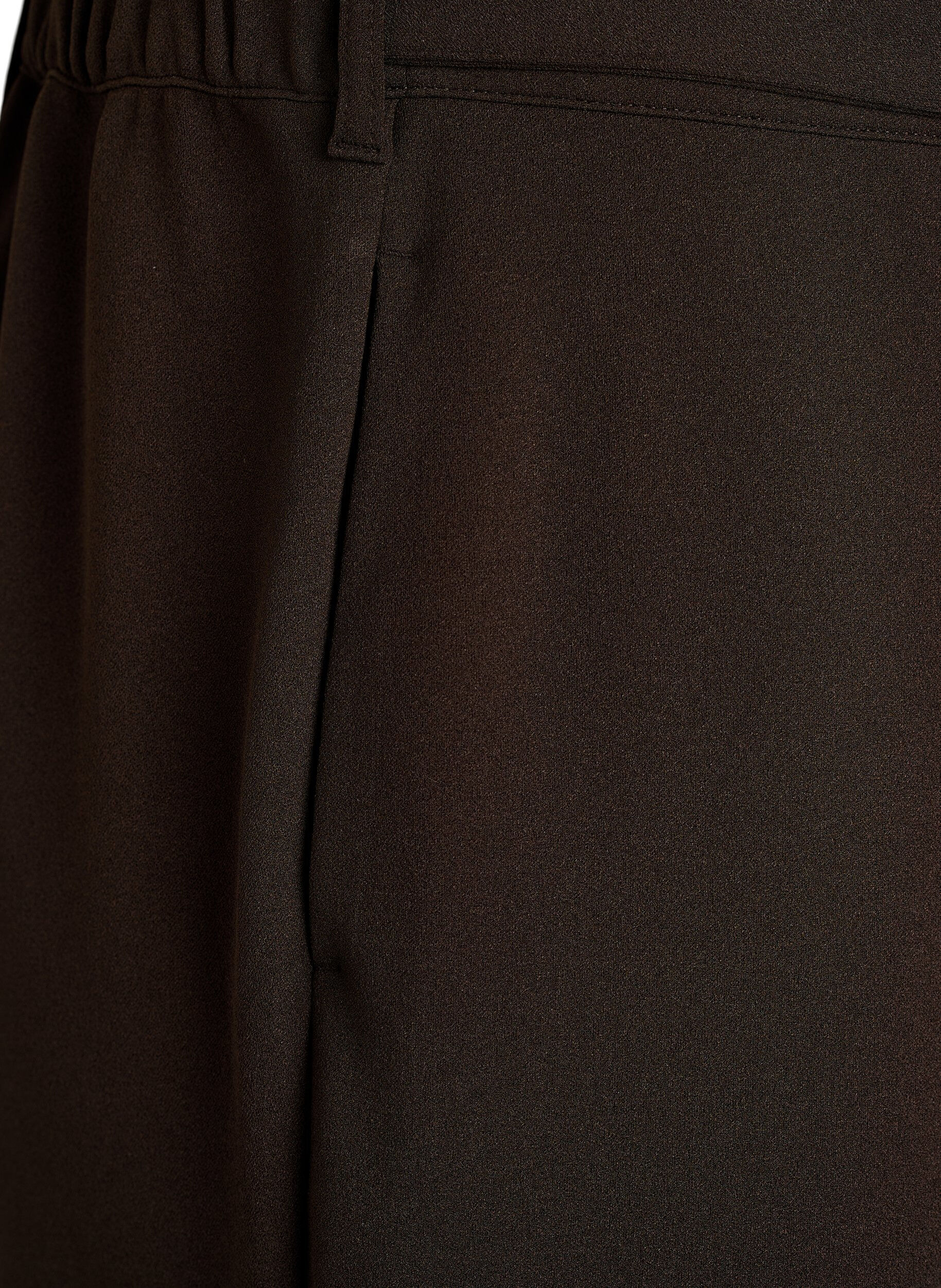 Zizzi Spodnie na wysokim stanie z pasem i zlota klamra, Brązowy, Packshot image number 3