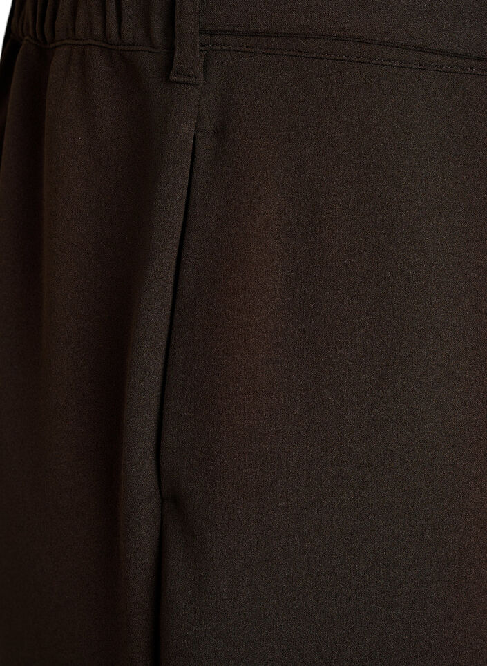 Spodnie na wysokim stanie z pasem i zlota klamra, Brązowy, Packshot image number 3