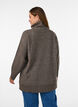 Sweter o luznym splocie z golfem, Brązowy, Model image number 2