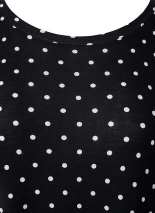 Wiskozowa sukienka midi z krótkim rekawem, Black Dot, Packshot image number 2