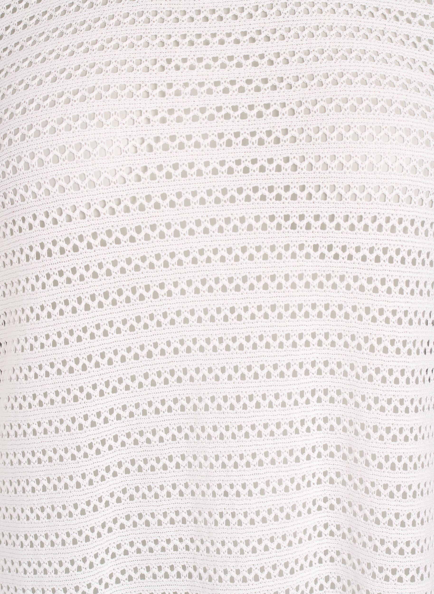 Zizzi Sukienka plazowa z haftem oczka i dlugim rekawem, Beżowy, Packshot image number 2