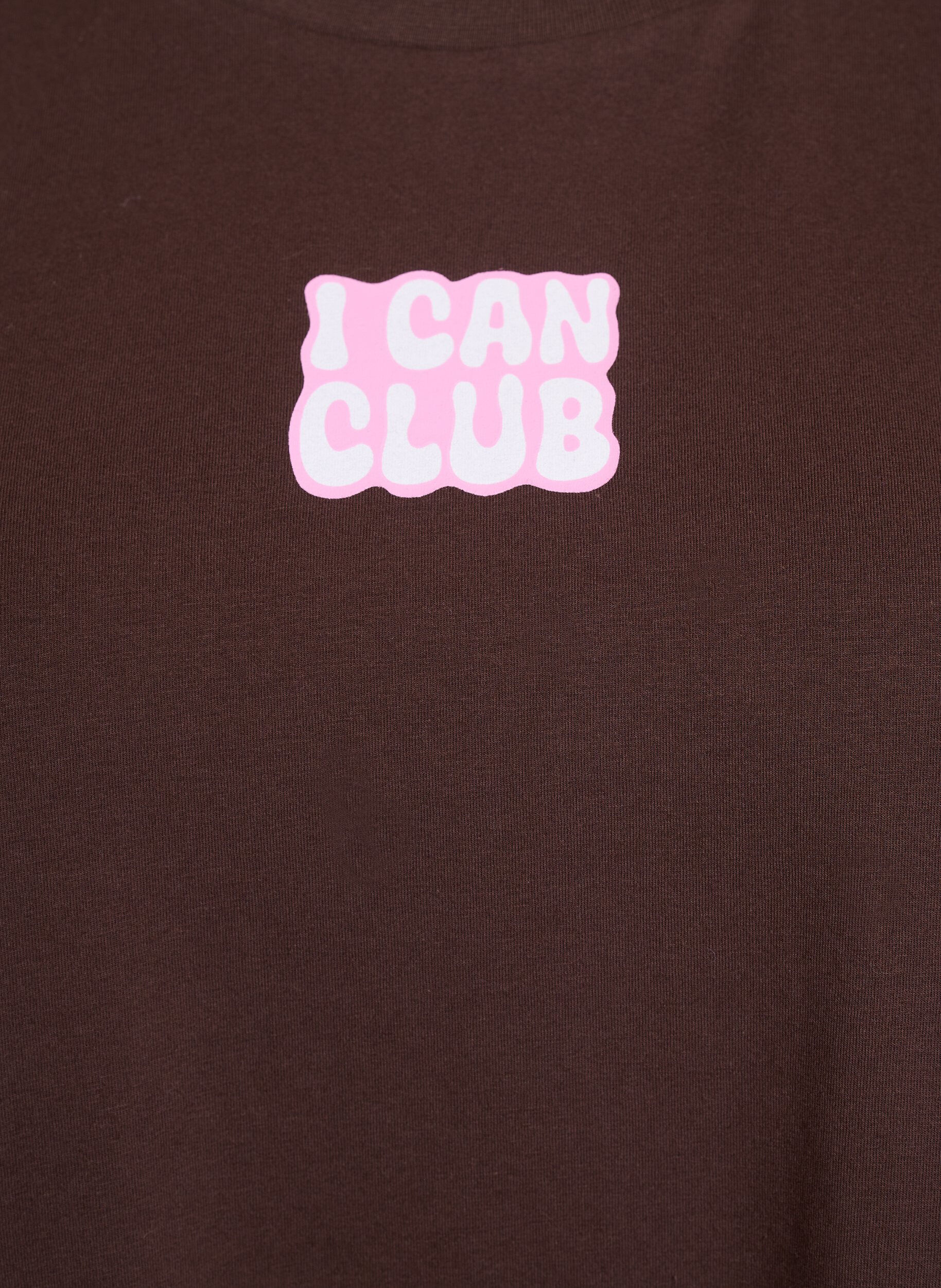 ZizziSportowa koszulka z bawelny organicznej, Brązowy, Packshot image number 2