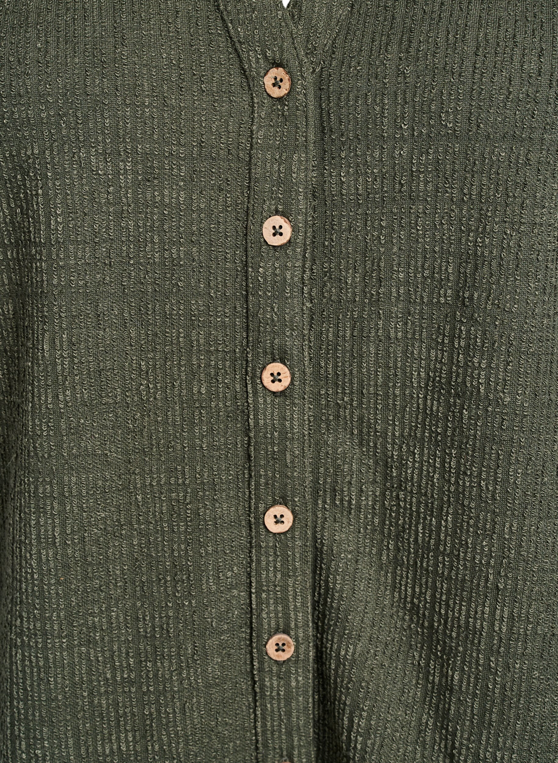 Zizzi Bluzka o kroju strukturalnym z dekoltem w szpic, Thyme, Packshot image number 2