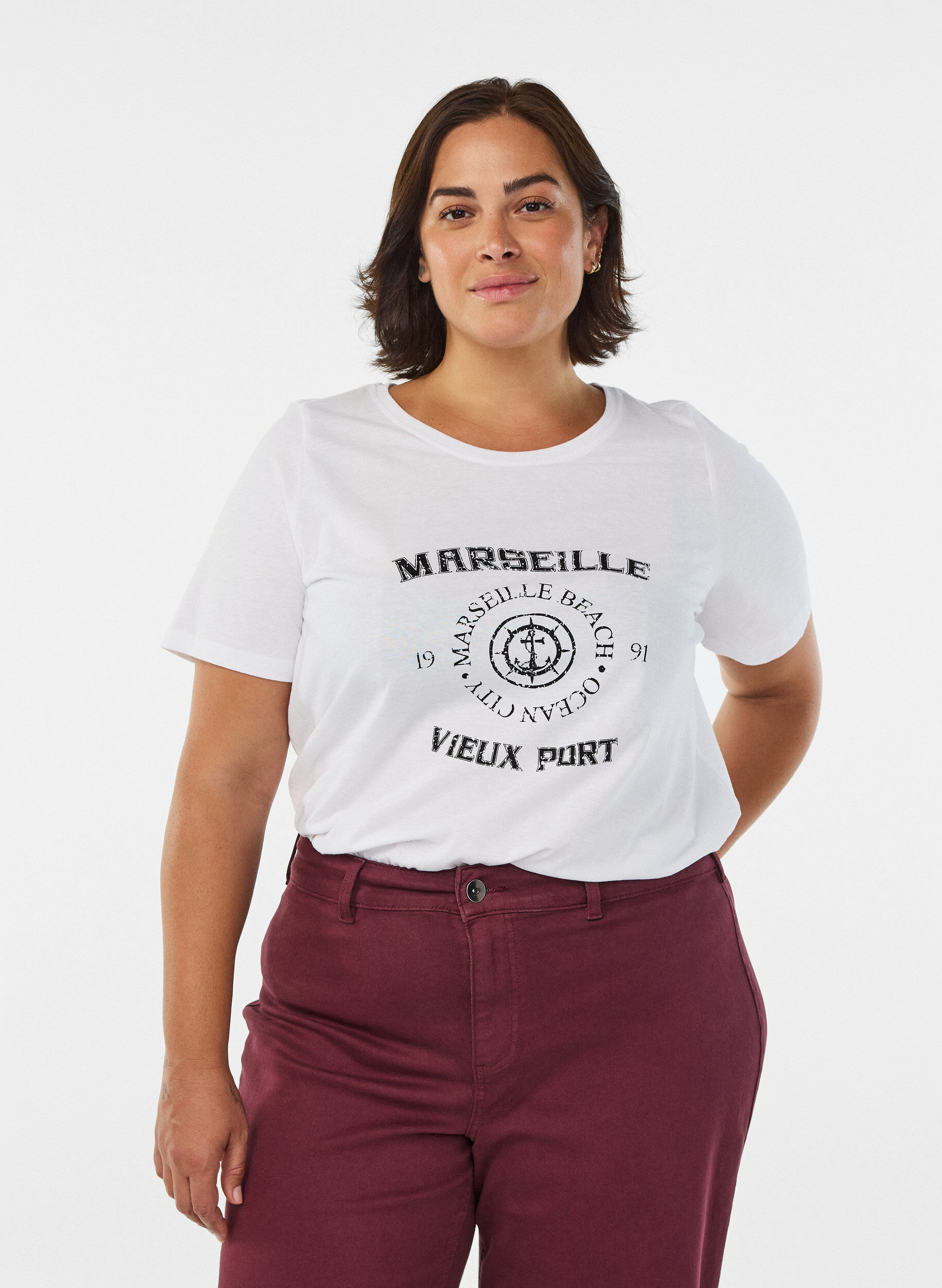 ZizziKoszulka z nadrukiem, Biały, Model image number 0