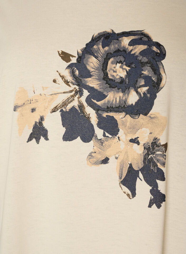 T-shirt z ozdobnym nadrukiem z przodu, Biały, Packshot image number 2