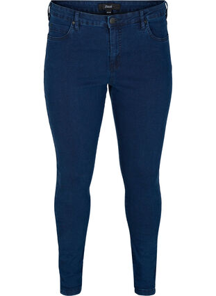 Bardzo obcisle jeansy Amy z wysokim stanem, Dark blue, Packshot image number 0