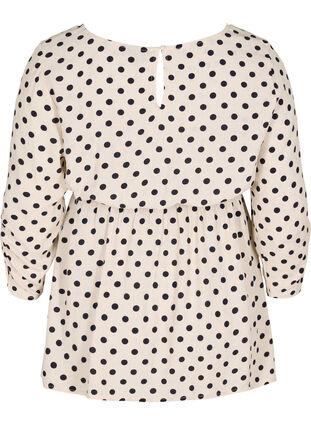Wiskozowa bluzka ciazowa z nadrukiem w kropki, Off White Dot, Packshot image number 1