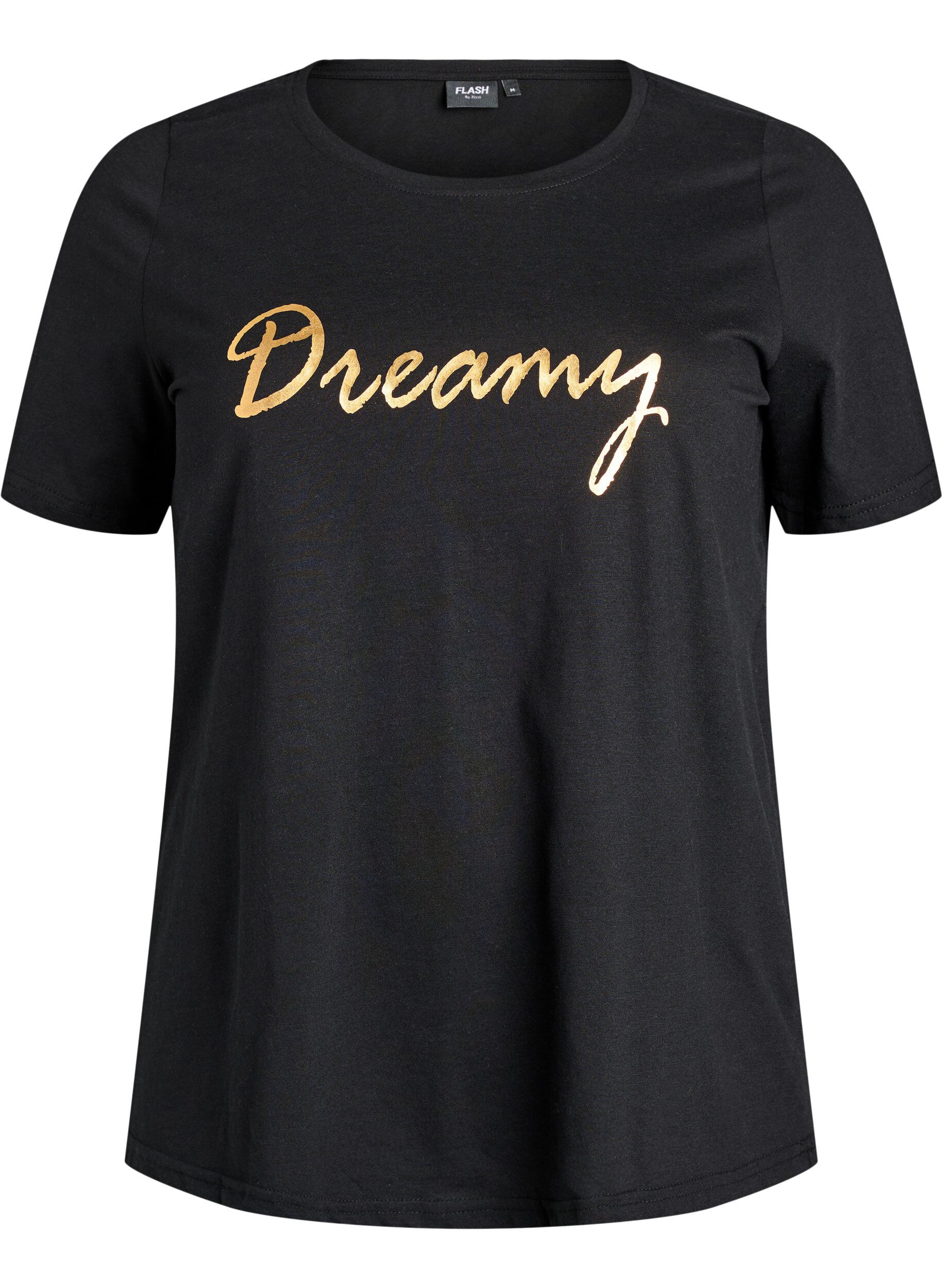 Zizzi FLASH - Koszulka z nadrukiem, Czarne, Packshot image number 0