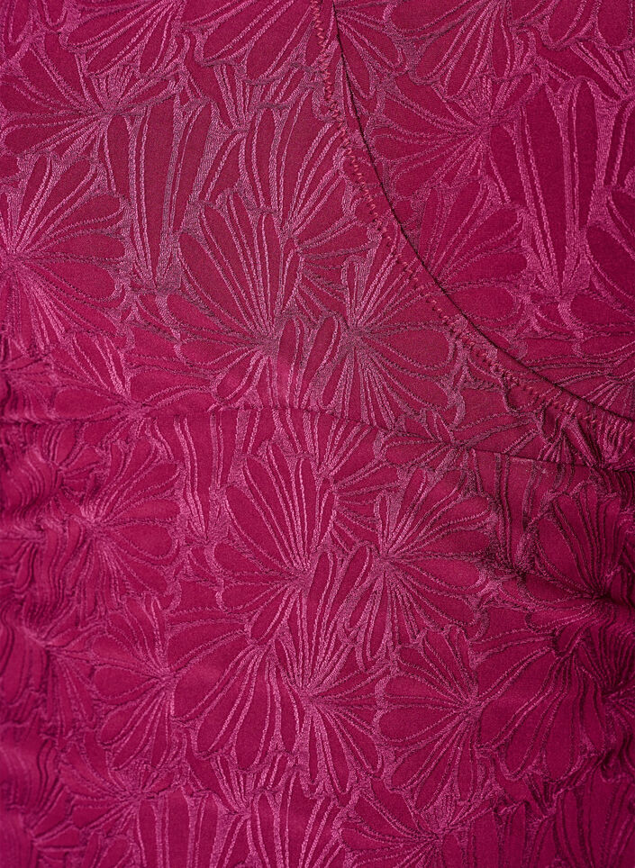 Plaszczowy str&oacute;j kapielowy z motywem kwiatowym w tym samym kolorze, Czerwony, Packshot image number 2