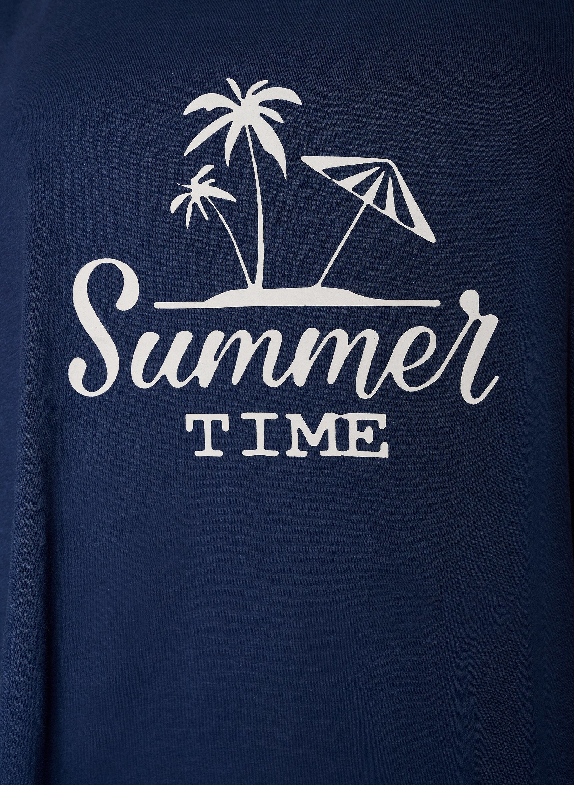 ZizziBawelniany top o&nbsp;rozszerzanym fasonie, Niebieskie, Packshot image number 2